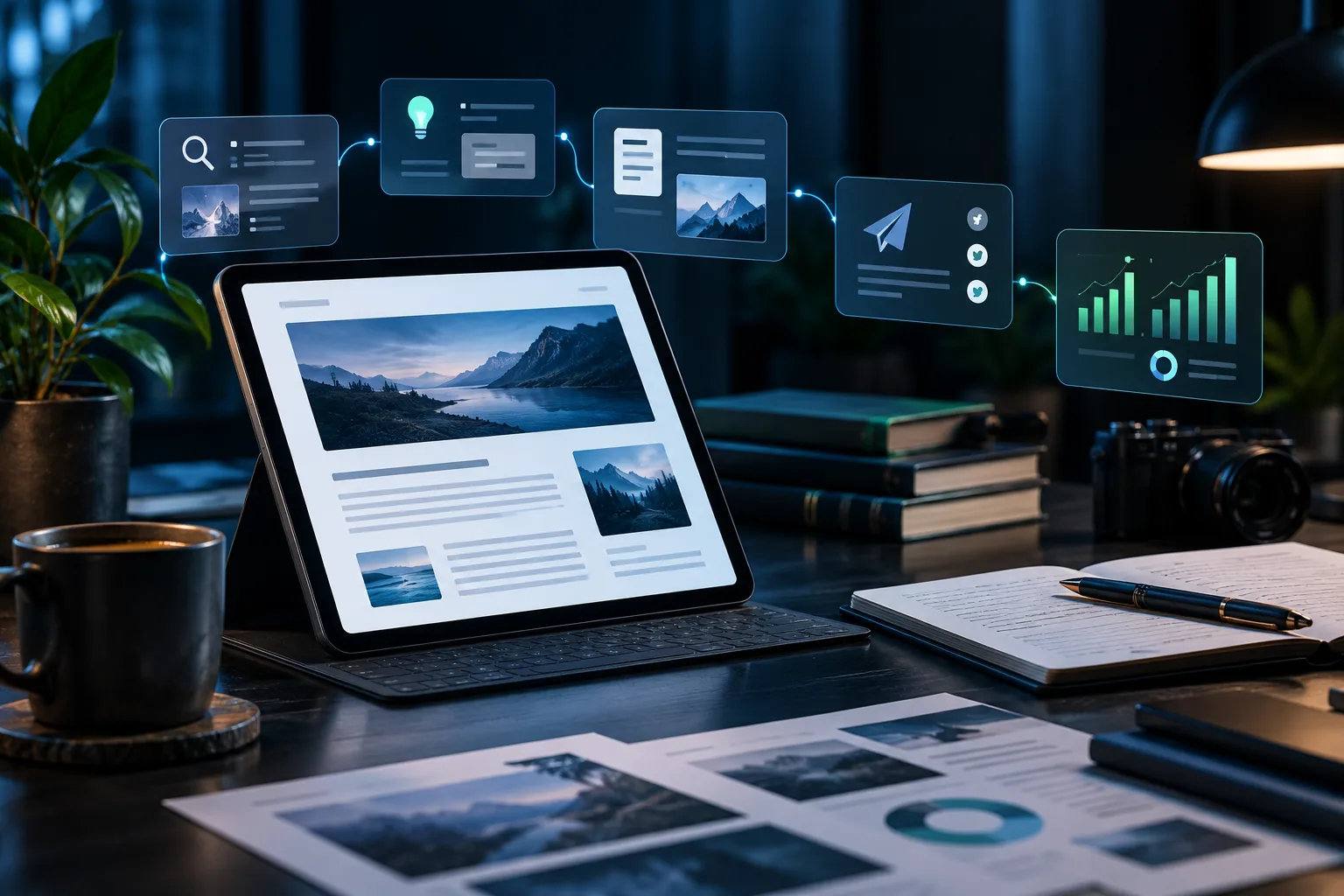 Content marketing planning and performance workflow